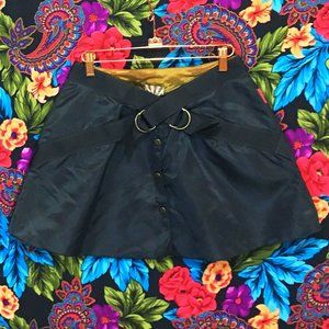 [NEW] WOMENS RED MECHANIC JEANS USA STREET COUTURE V FRONT MINI SKIRT SIZE SMALL